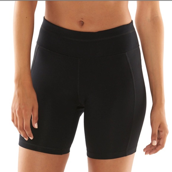 Tek Gear Shapewear Cycling/Bike Quick-Dry Stretch Shorts w/Mesh Sides in Black. - Picture 1 of 15